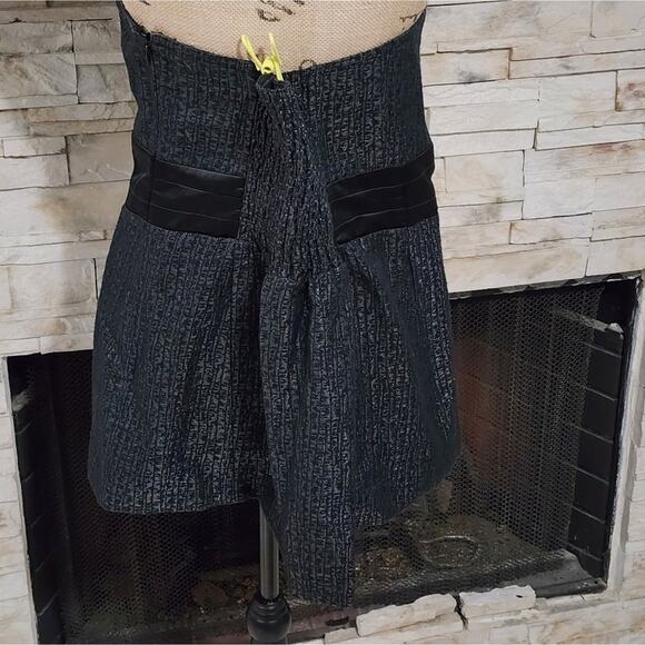 Lane Bryant black bow‎ detail corset babydoll peplum party sweetheart top 16 - Picture 5 of 9